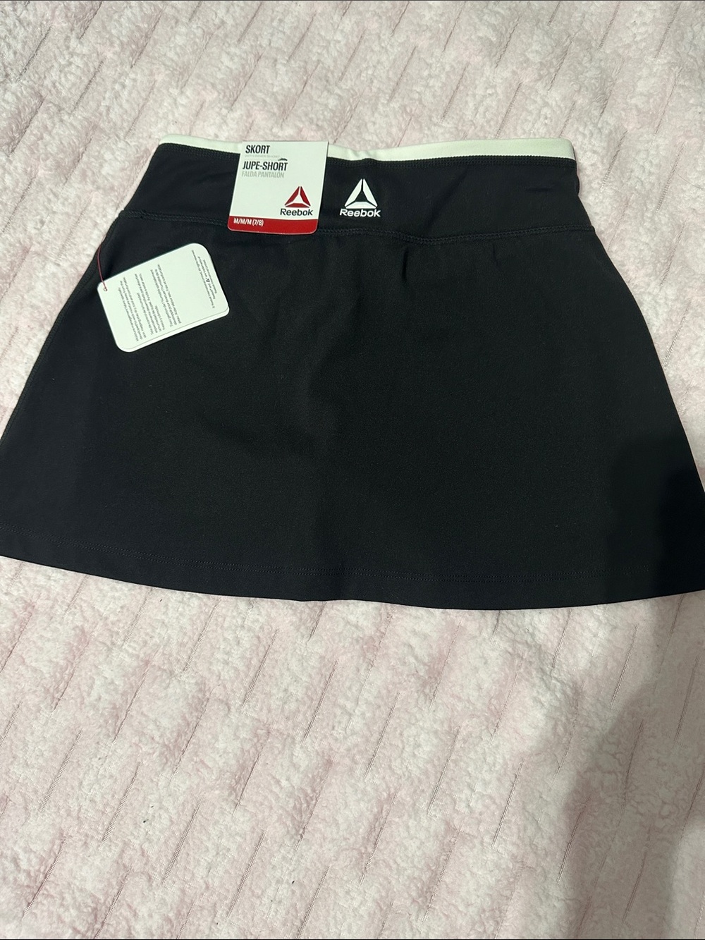 Reebok Black Skort with White Reebok Logo girls medium (7-8) - Picture 2 of 4
